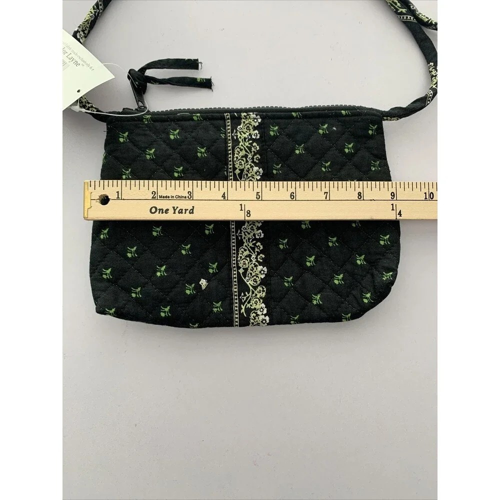 Taylor Lane Black Quilted Fabric Small Purse NWT